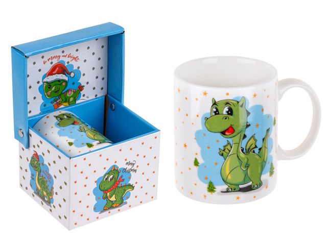 Image 2 Кружка керамическая, в кор., 360 мл., CHRISTMAS DRAGON-4, PERFECTO LINEA