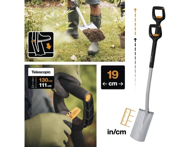 Image 7 Лопата штыковая телескопическая прямая Xact FISKARS