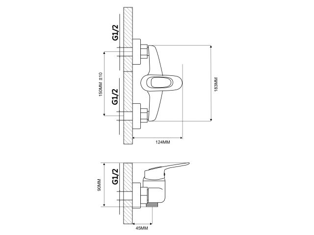 Image 2 Смеситель для душа D40-A, серия 240, ECONOCE