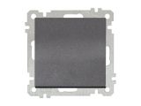 Выключатель 1-клав. (скрытый, винт. зажим) дымчатый, ELITRA, MUTLUSAN
