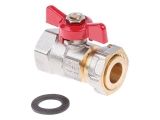 Watch image 1 Кран шаровый с накидной гайкой 3/4" вн.-вн. PN40, AV Engineering