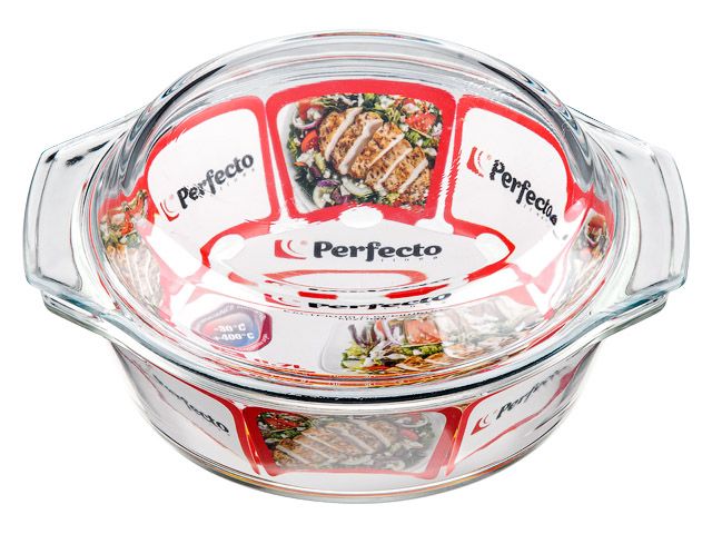 Image 2 Кастрюля из жаропрочного стекла, 0.7 л, с крышкой, 185х159х75 мм, PERFECTO LINEA