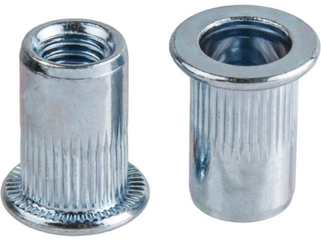 Заклепка резьбовая М8 цилиндрический бортик, белый цинк (10 шт в зип-локе) STARFIX