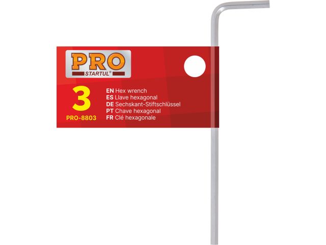 Ключ шестигранный  3х91х22мм PRO STARTUL (PRO-8803)