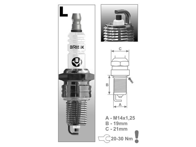 Свеча зажигания BRISK LR15YC-1