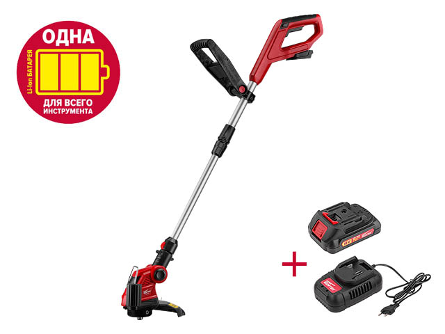 Триммер аккум. WORTEX TB 2518 с акб и зу  ALL1