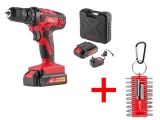 Аккум. дрель-шуруповерт WORTEX BD 2020-1 DLi в чем.+АКЦИЯ Набор бит WORTEX HBS 22