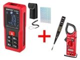 Дальномер лазерный WORTEX LR 8001 в кор.+АКЦИЯ тестер и клещи электроизмерительные в подарок