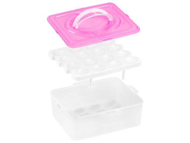 Image 3 Контейнер для хранения яиц, 32 ячейки, розовый, PERFECTO LINEA