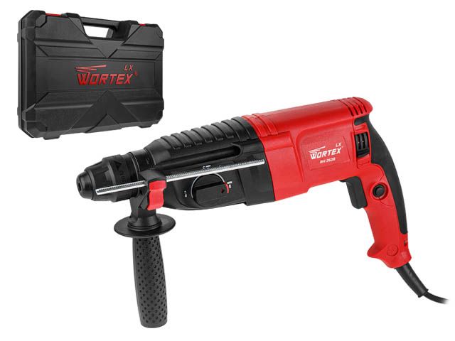 Перфоратор WORTEX LX RH 2628 в чем. 800 Вт, 2.8 Дж, 26 мм, 4 режима, SDS-plus