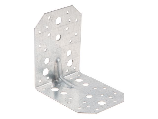 Уголок крепежный усиленный 100х130х130 мм C 2.0 мм белый цинк STARFIX