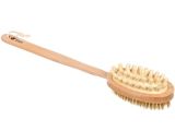 Щетка деревянная, двусторонняя с импульсным массажером, 42 см,"Банные штучки"