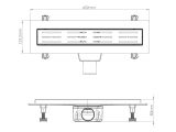 Watch image 4 Сливной трап горизонтальный D 50, реш. нерж., сухой затвор, 65х400мм, AV Engineering