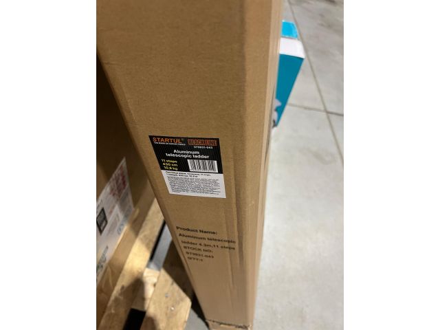 Image 3 Лестница телескопическая 1-секц. алюм. 430см, 11 ступ. 10,8кг BLACK LINE STARTUL (ST9931-043) уцен
