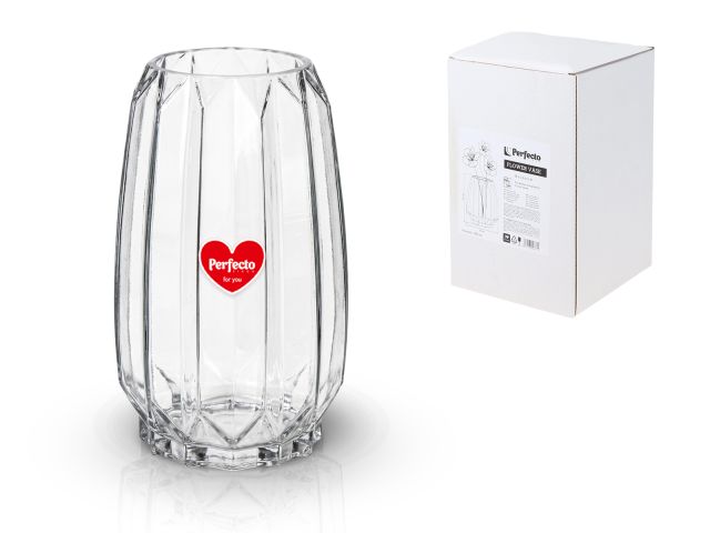 Image 2 Ваза для цветов, стеклянная, 21х8.5 см., серия Beloved, PERFECTO LINEA