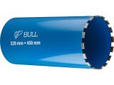Коронка алмазная d 220мм железобетон BULL, L450мм, 1 1/4", мокрое сверление