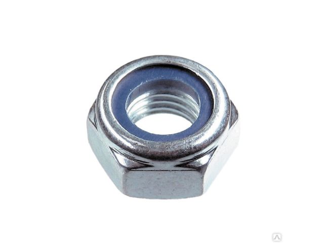 Гайка М8 со стопорным кольцом, цинк, DIN 985 (10 шт в зип-локе) STARFIX