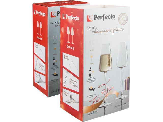 Image 4 Набор бокалов для шампанского, 2 шт., 270 мл, серия Sevilla, PERFECTO LINEA
