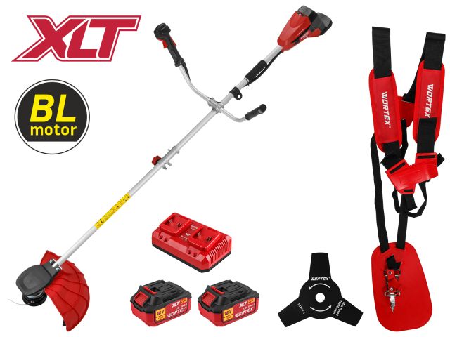 Image 1 Триммер аккум. WORTEX TB 3036 AT XLT SET БЕСЩЁТ.ДВИГ., 18В+18В, шир.скаш.380/255 мм леска/нож