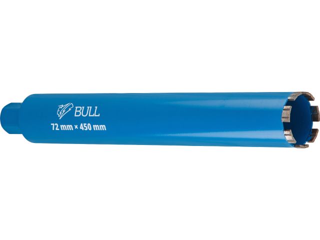 Image 1 Коронка алмазная d 72мм железобетон BULL, L450мм, 1 1/4", микроудар, сухое сверление