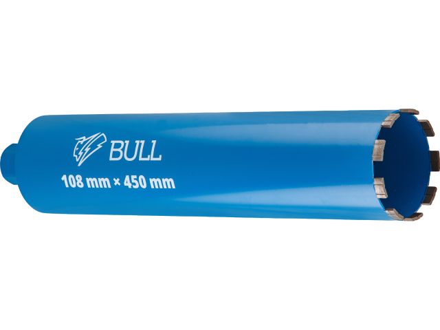 Image 1 Коронка алмазная d 108мм железобетон BULL, L450мм, 1 1/4", микроудар, сухое сверление