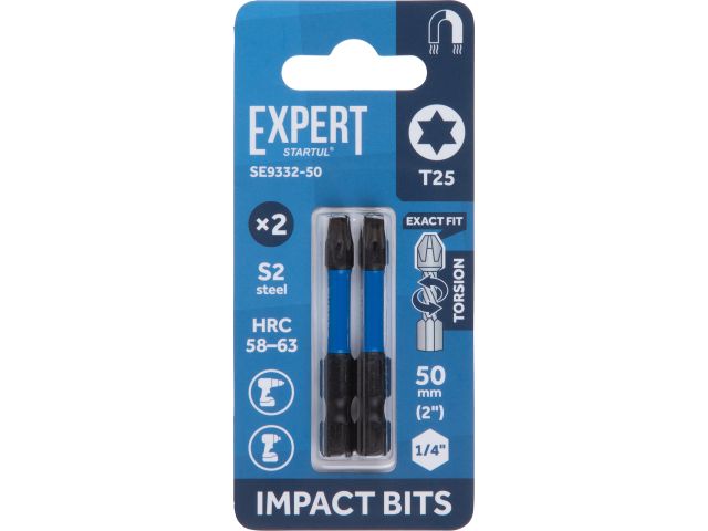 Image 1 Насадка ударная T25 50мм 2шт EXPERT STARTUL (SE9332-50)
