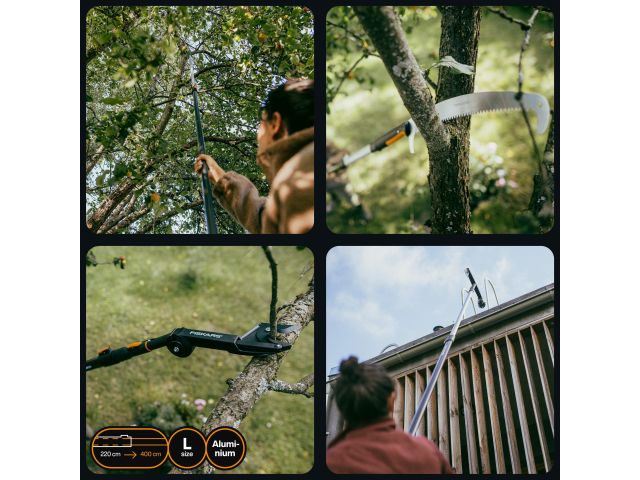 Image 5 Черенок алюминиевый телескопический L 220-400см OneClick FISKARS