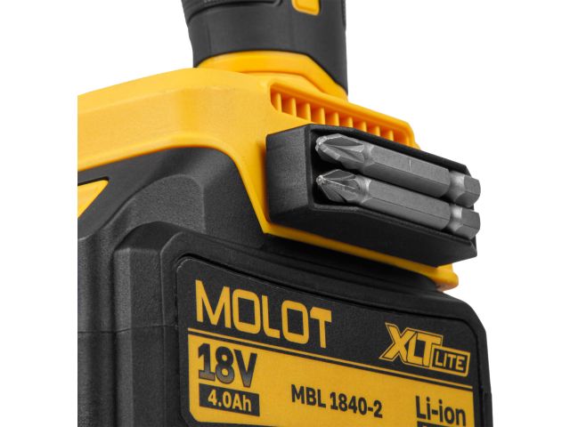Image 7 Набор аккум. инструмента MOLOT XLT Lite SET УШМ+Перфоратор+Шуруповерт