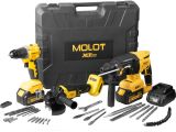 Watch image 2 Набор аккум. инструмента MOLOT XLT Lite SET УШМ+Перфоратор+Шуруповерт