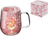 Watch image 2 Кружка стеклянная с двойными стенками, 380 мл, серия FIRST BLUSH-1, PERFECTO LINEA