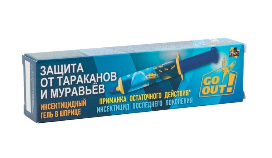 Шприц-гель от тараканов и муравьев "GO OUT!" 20 мл