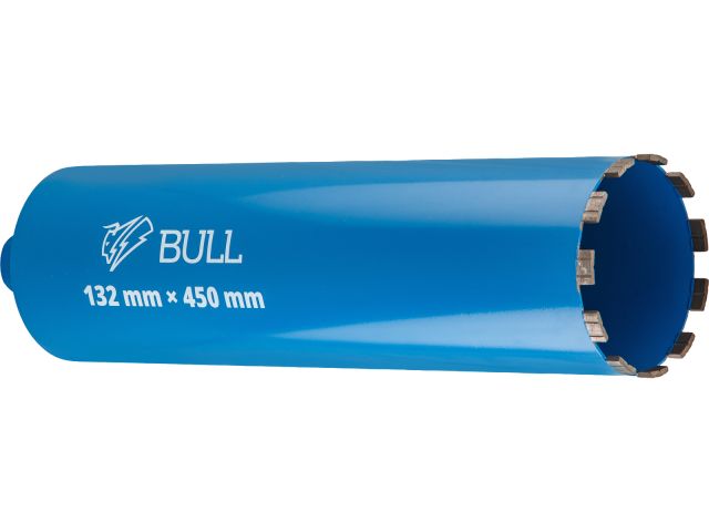 Image 1 Коронка алмазная d 132мм железобетон BULL, L450мм, 1 1/4", микроудар, сухое сверление