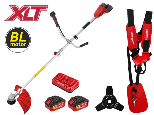 Image 1 Триммер аккум. WORTEX TB 3036-1 AT XLT SET БЕСЩЁТ.ДВИГ., 18В+18В, шир.скаш.380/255 мм леска/нож