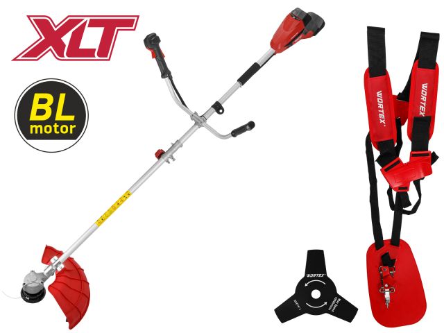 Image 1 Триммер аккум. WORTEX TB 3036-1 AT XLT SOLO БЕСЩЁТ.ДВИГ., 18В+18В, шир.скаш.380/255 мм леска/нож