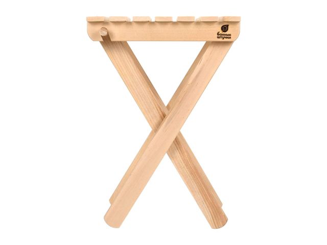 Image 5 Табурет складной, шлифованный, 54х30х30см, липа, "Банные штучки"