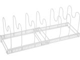 Watch image 2 Подставка-держатель для посуды телескопическая, 31-58.5*18*19.7см, белая, STORA, PERFECTO LINEA