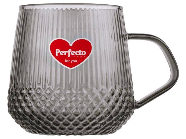 Image 4 Кружка стеклянная, 400 мл, серия SONATA GREY, PERFECTO LINEA