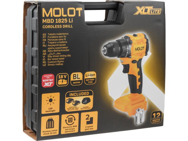 Image 12 Дрель-шуруповерт аккумуляторная MOLOT MBD 1825 Li XLT Lite SET