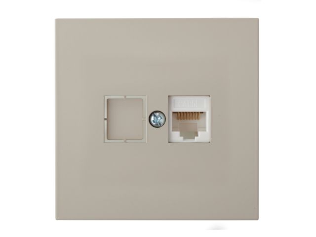 Image 1 Розетка 1-ая компьютерная (скрытая) песочная, Carre, BYLECTRICA