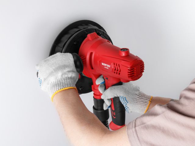 Image 9 Шлифмашина для стен и потолков WORTEX DG 1885 в кор. 800 Вт, 180 мм, LED, 1200-2300 об/мин