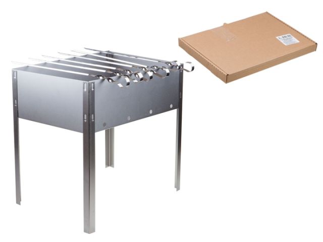 Image 1 Мангал сборный "Походный" с шампурами в г/карт.кор.350х250х350х0,4толщ;6 шамп. угол.),PERFECTO LINEA