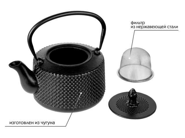Image 5 Чайник заварочный чугунный, 1000 мл., PERFECTO LINEA