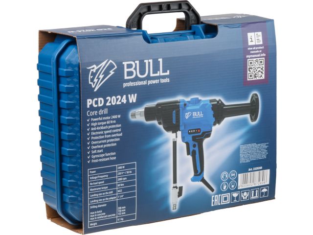 Image 9 Дрель алмазного сверления BULL PCD 2024 W в чем., БЕСЩЕТ., 2400 Вт,  200 мм, мокрое свер.