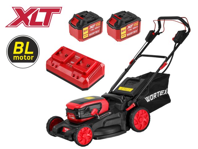 Image 1 Газонокосилка аккум. WORTEX CLM 4536-4 в кор. XLT SET БЕСЩЁТ.ДВИГ., САМОХОД., 18В+18В, 2х6Ач акб