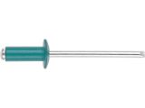 Заклепка вытяжная 4.0х10 мм алюминий/сталь, RAL 5021 (50 шт в зип-локе) STARFIX