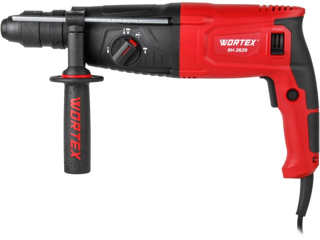 Image 3 Перфоратор WORTEX RH 2629 в чем. + (2 зубила, 3 сверла) 800 Вт, 3.0 Дж, 26 мм, 4 режима, SDS-plus, Б