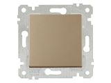 Выключатель 1-клав. (скрытый, без рамки, пруж. зажим) золото, RITA, MUTLUSAN