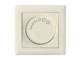 Выключатель поворотный с подсветкой (диммер) (скрытый, винт. зажим, 600Вт) кремовый, DARIA, MUTLUSAN