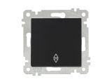 Выключатель проходной 1-клав. (скрытый, без рамки, винт. зажим) черный, RITA, MUTLUSAN