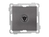 Розетка телевиз. 1-ая (скрытая, без рамки, с/з, 11dB, переходная) дымчатая, DARIA, MUTLUSAN